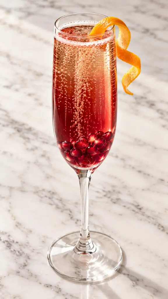 Pomegranate Champagne Cocktail