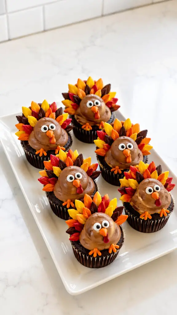 Thanksgiving Turkey Cupcakes