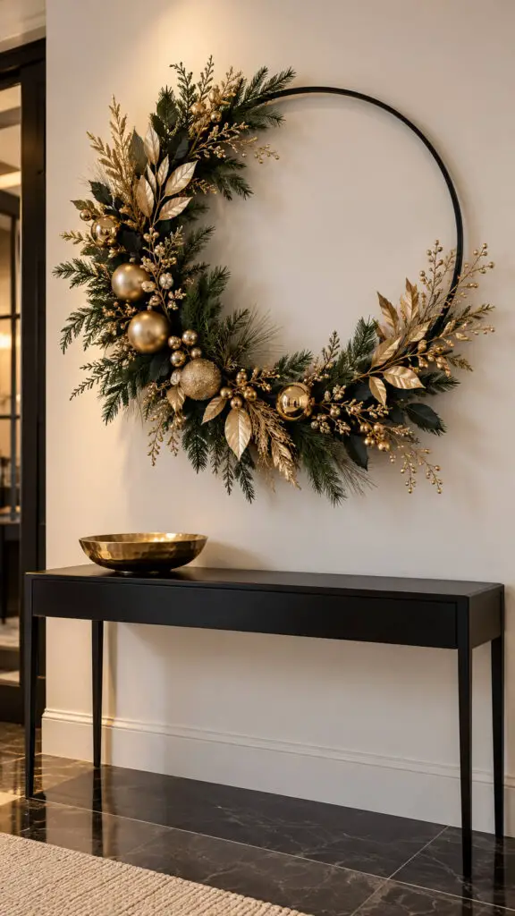 Black Gold Winter Wreath