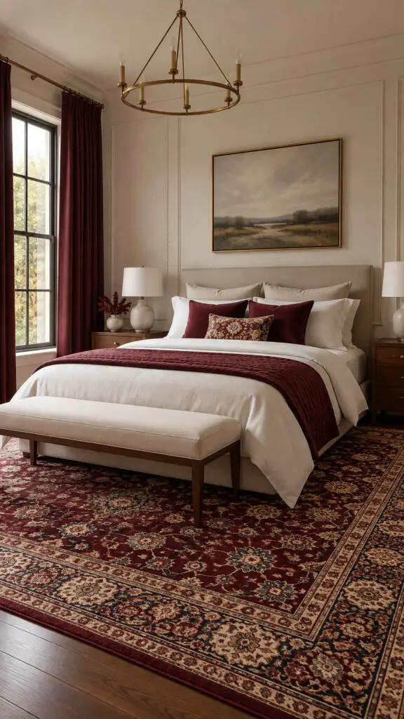 Burgundy Rug Bedroom