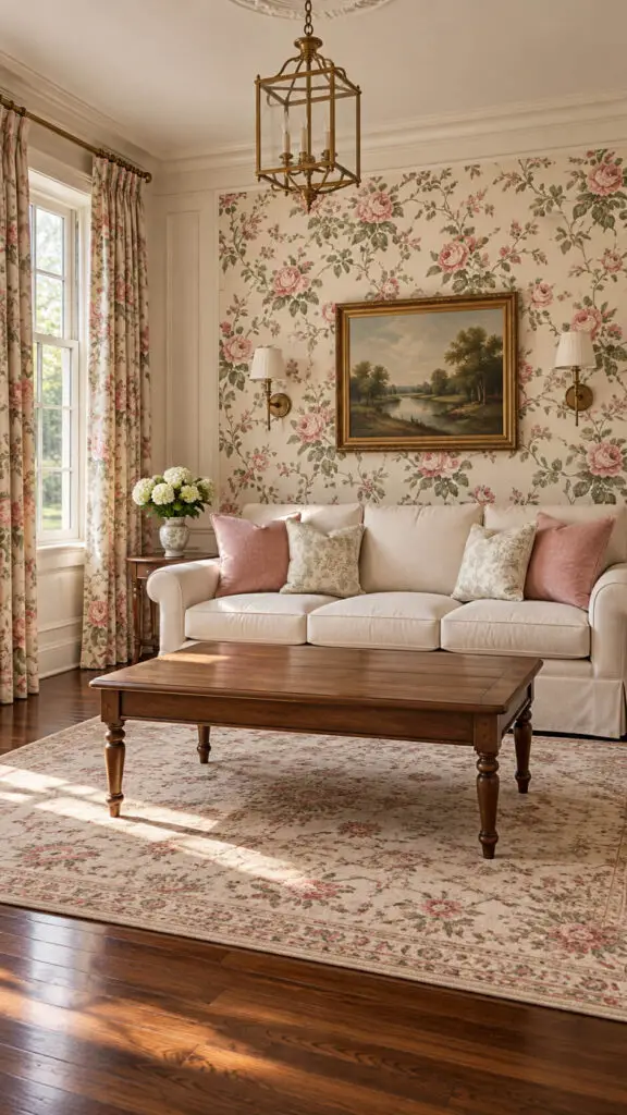 Grandmillennial Floral Wallpaper