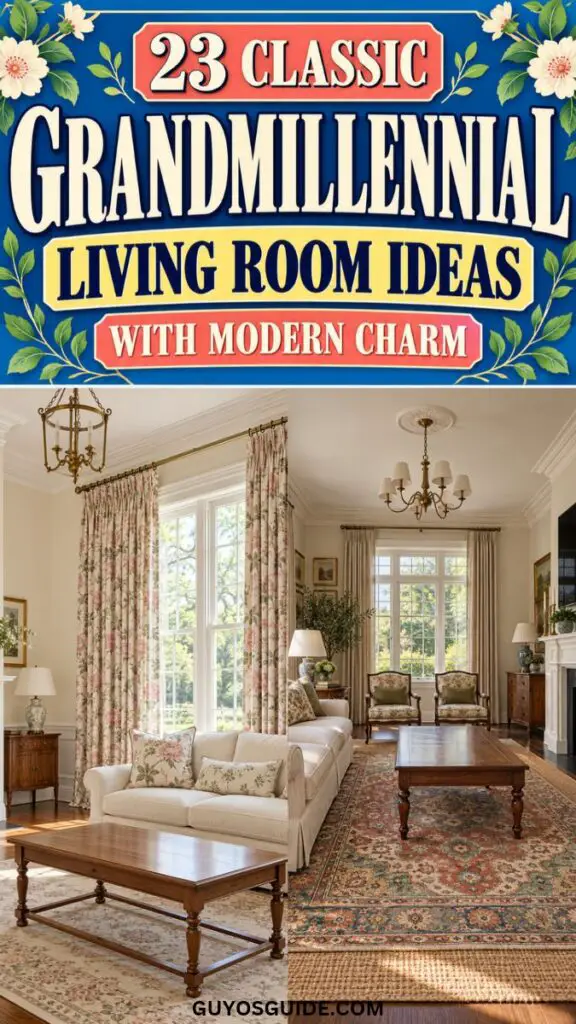Grandmillennial Living Room Ideas