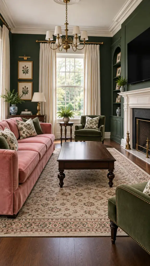 Grandmillennial Pink and Green