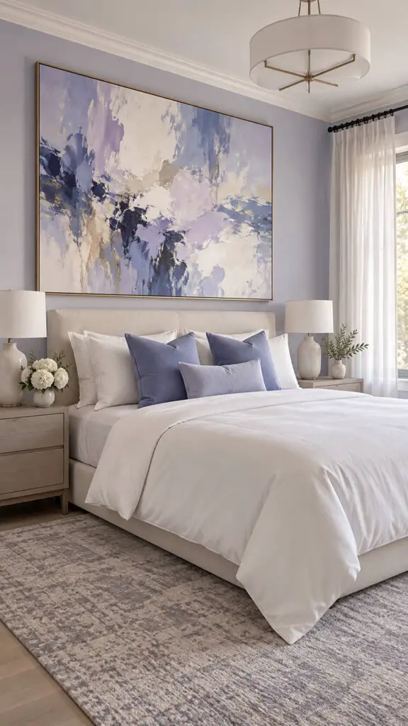 Periwinkle Artwork Bedroom