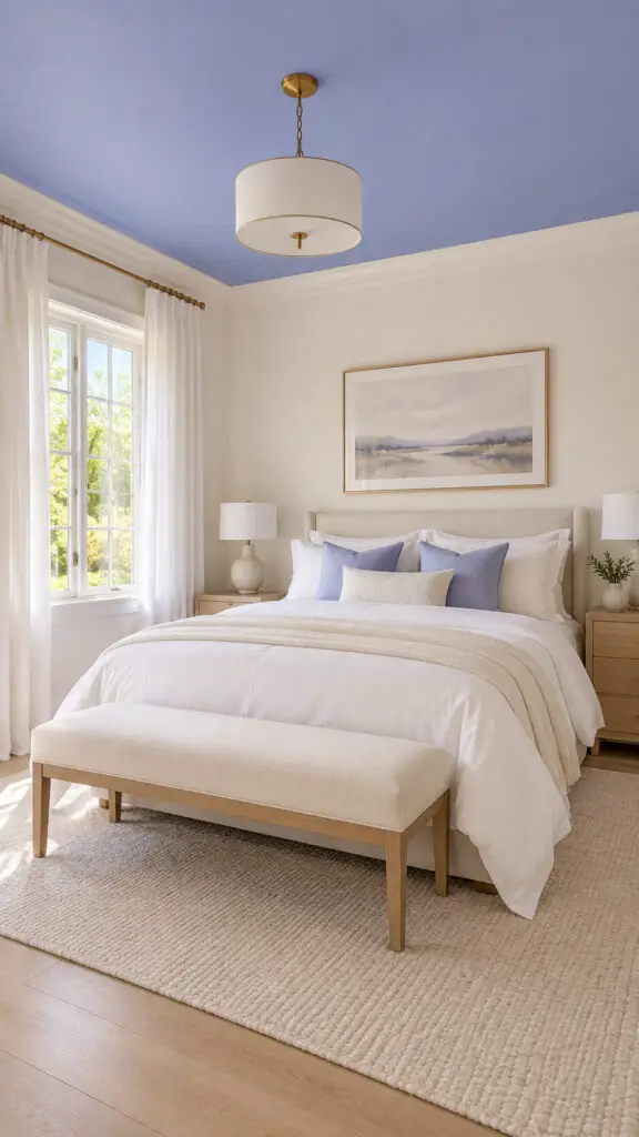 Periwinkle Ceiling Bedroom