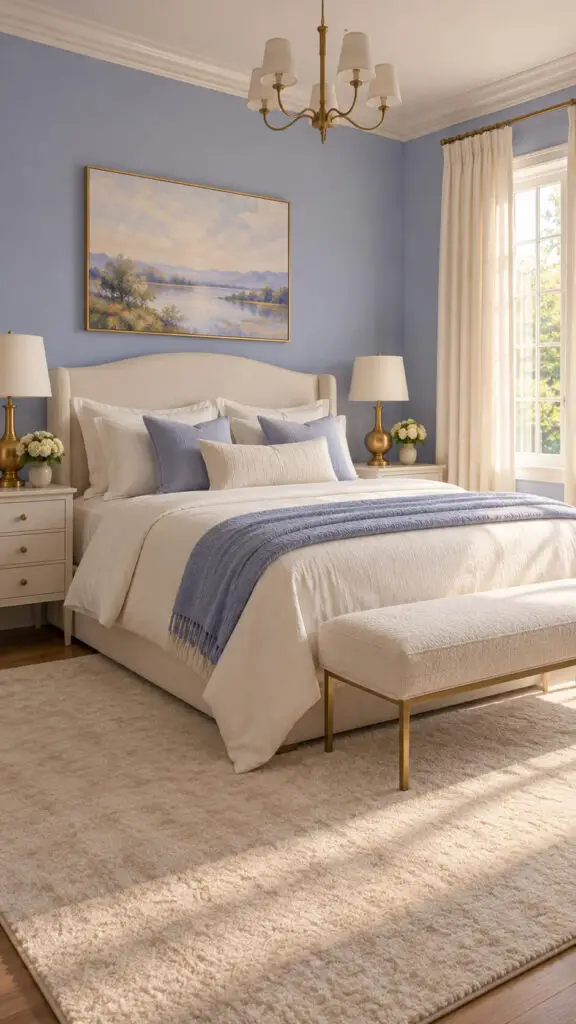 Periwinkle Cream Bedroom
