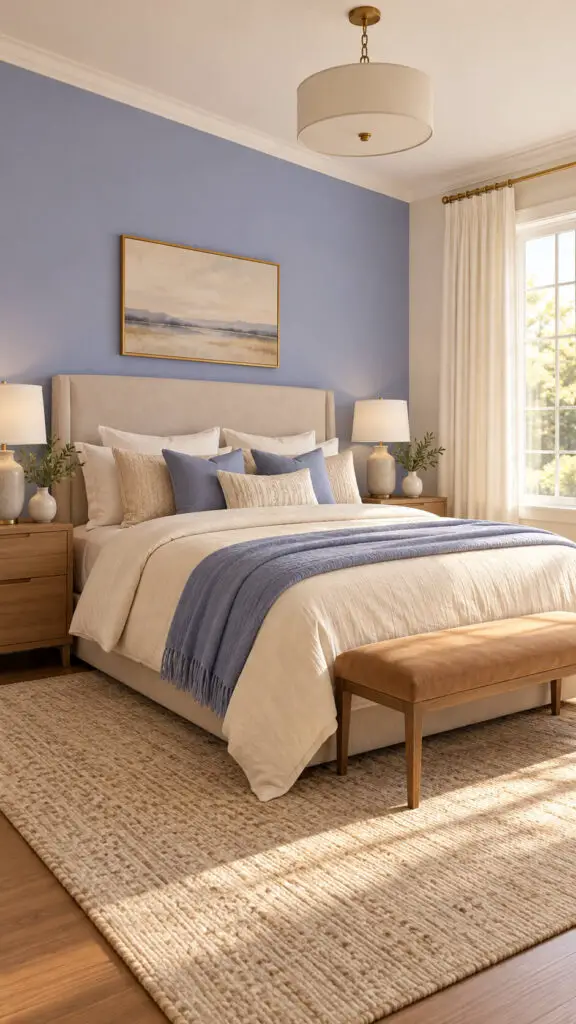 Periwinkle Neutral Bedroom