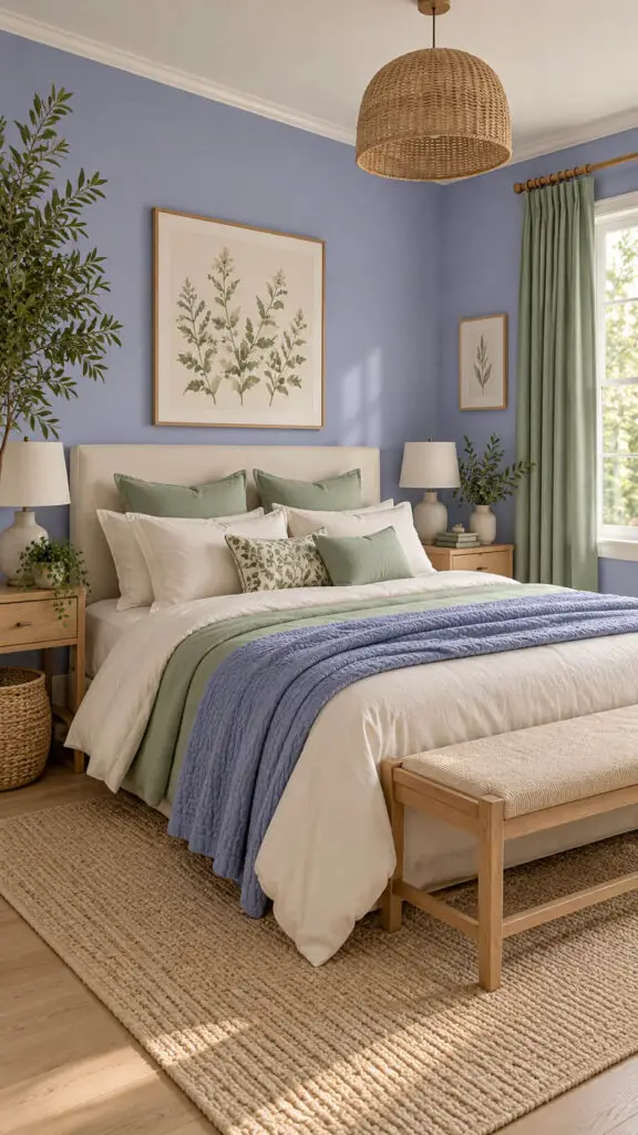 Periwinkle Sage Bedroom