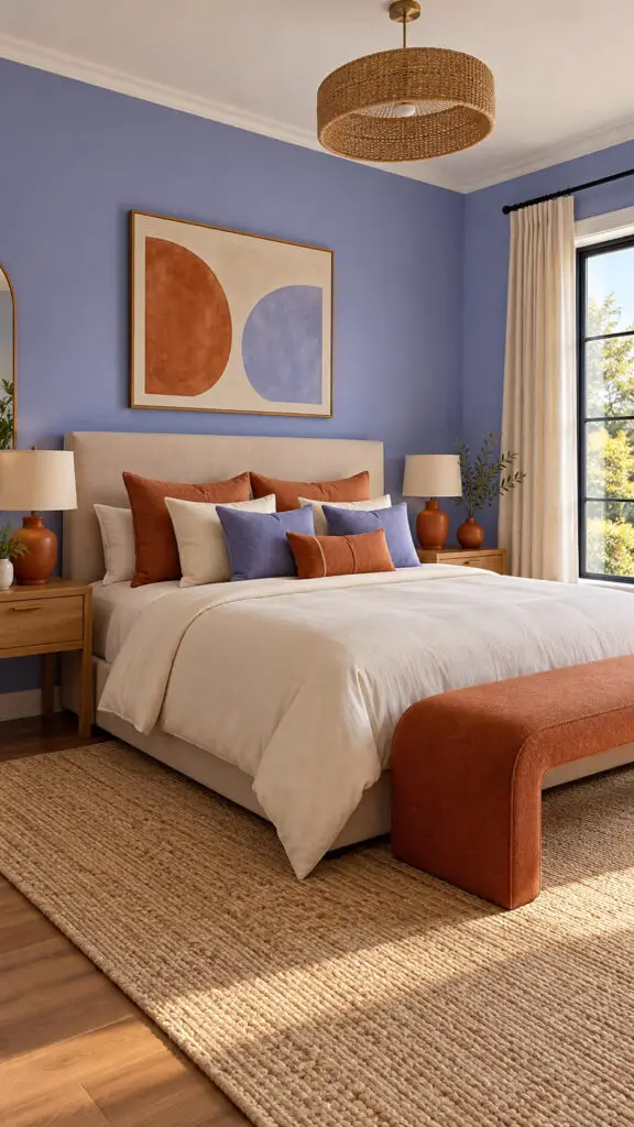 Periwinkle Terracotta Bedroom