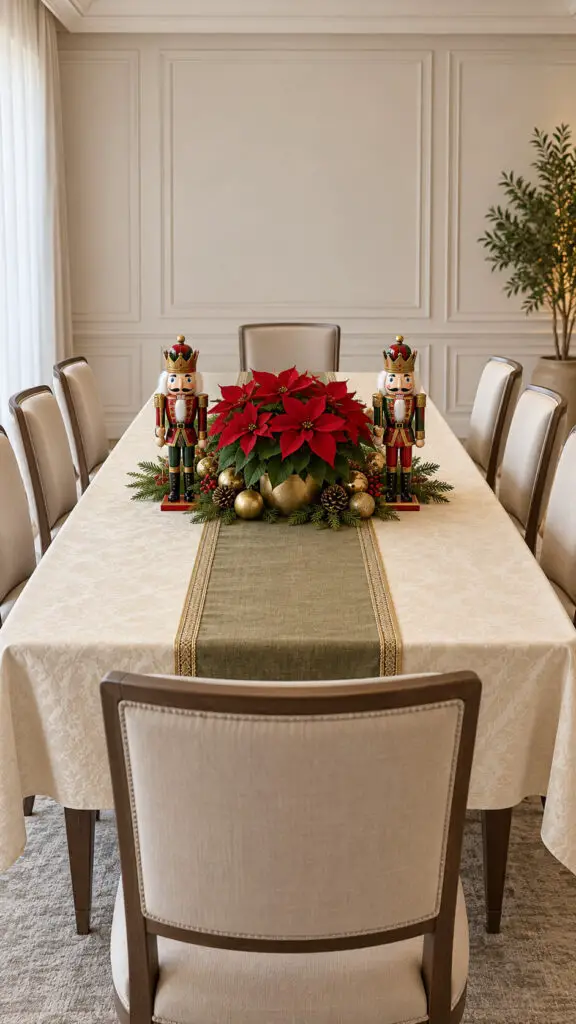 Poinsettia Nutcracker Centerpiece