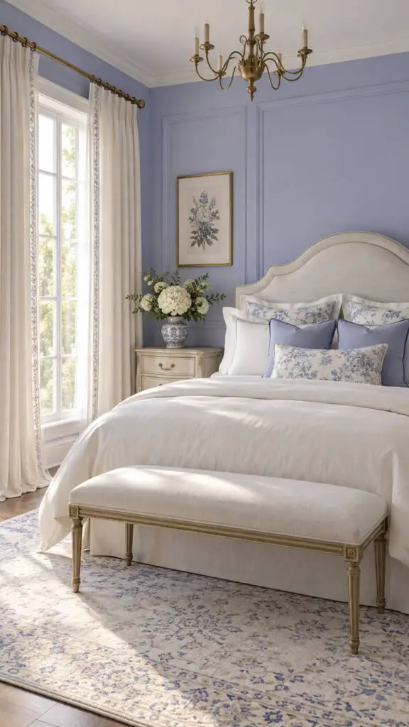 Romantic Periwinkle Bedroom