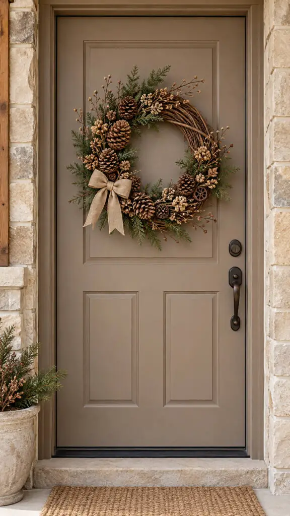 Rustic Pinecone winter wreath