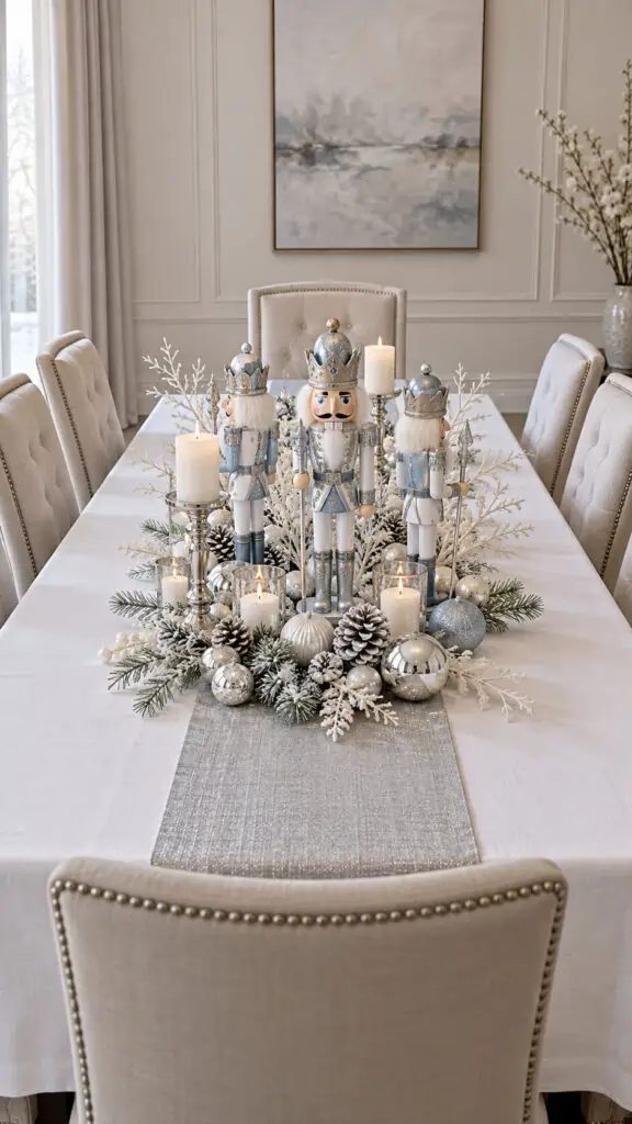 Silver Nutcracker Centerpiece