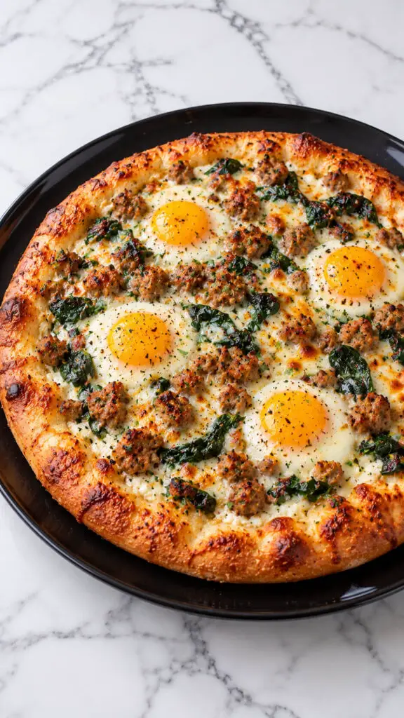 Turkey Sausage Breakfast Pizza