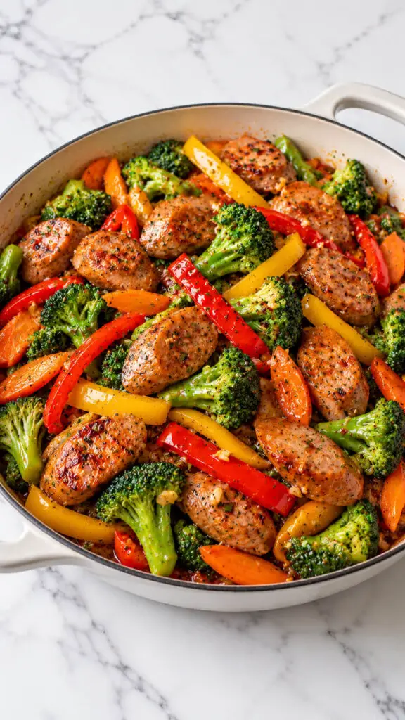 Turkey Sausage and Broccoli Stir Fry