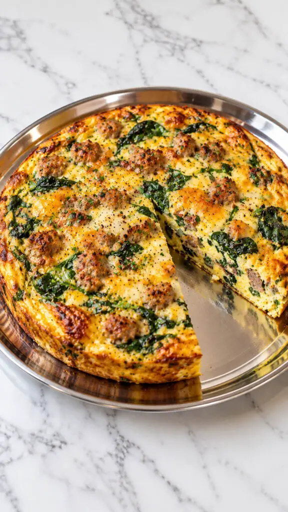 Turkey Sausage and Spinach Frittata