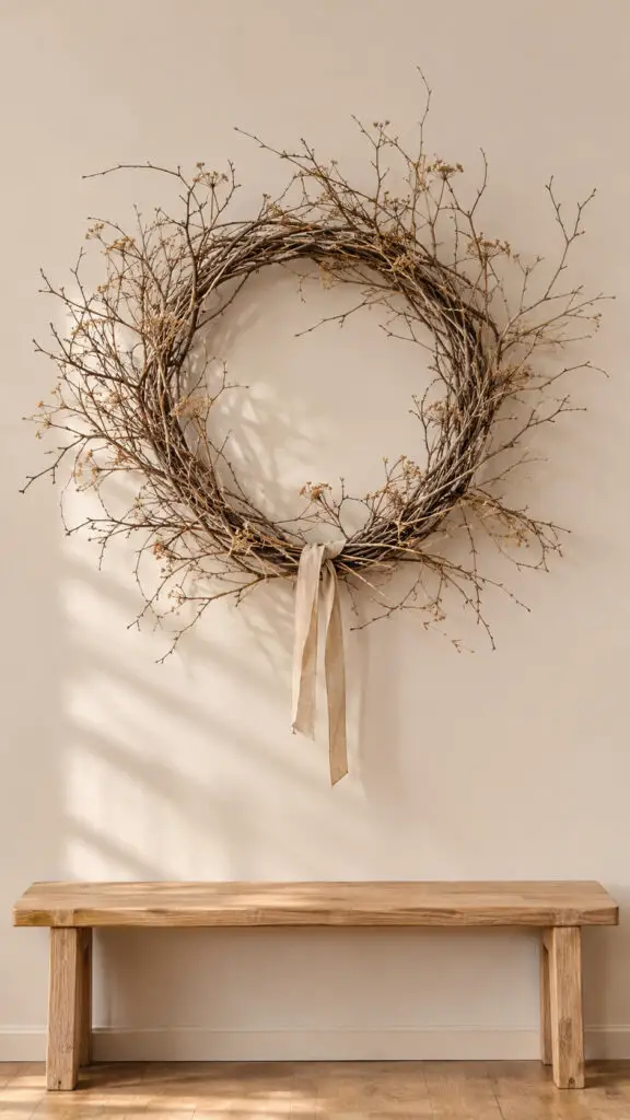Twig Branch Winter Wreath