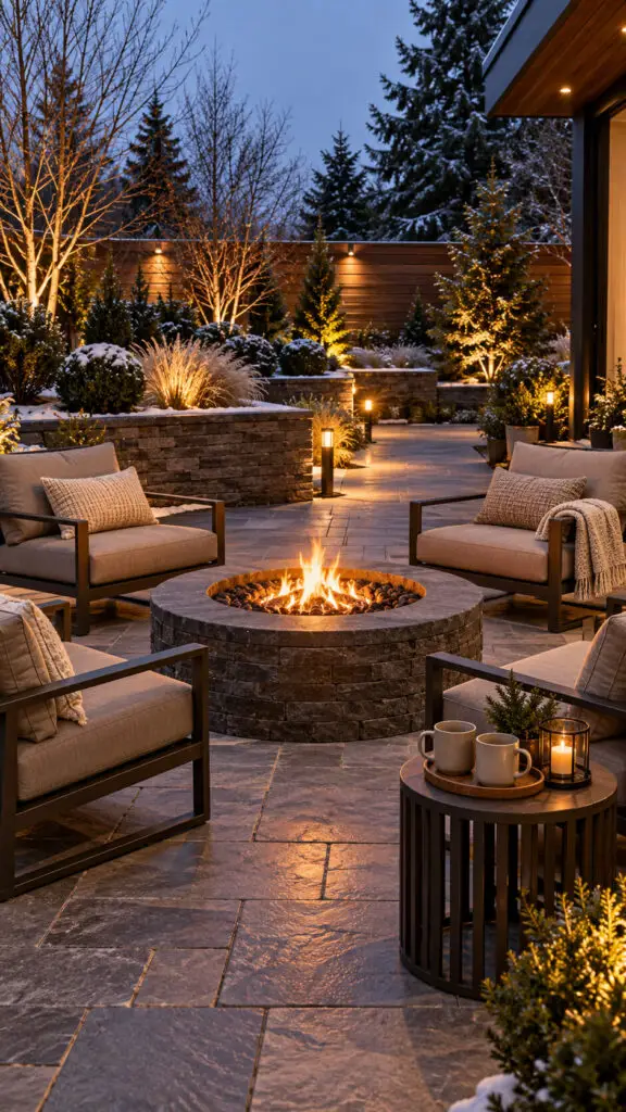 Winter Fire Pit Retreat
