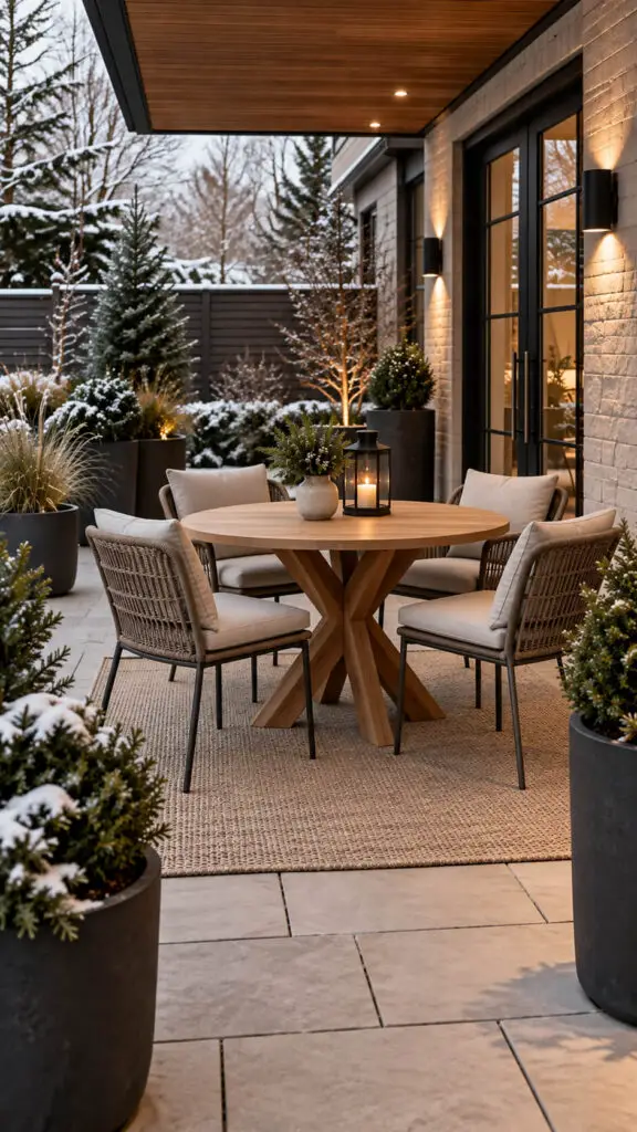 Winter Outdoor Dining Garden