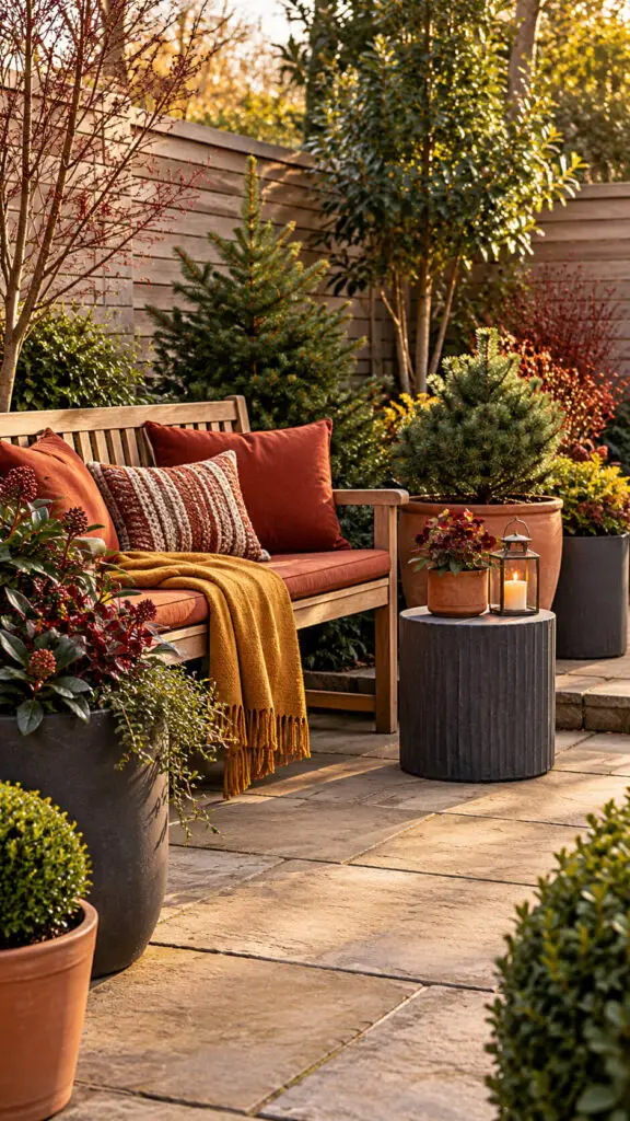 Winter Warm Color Garden